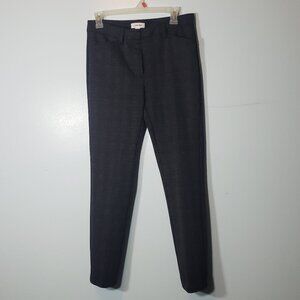 Calvin Klein Pants Women's Black Gray Plaid Grid size 6